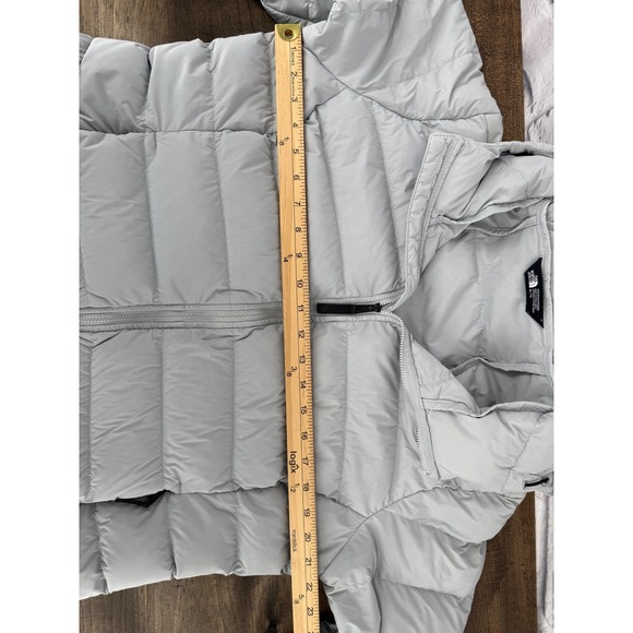 The North Face Womens Stretch Down Hooded Jacket Light Grey XL Puffer Outdoors - Picture 13 of 13
